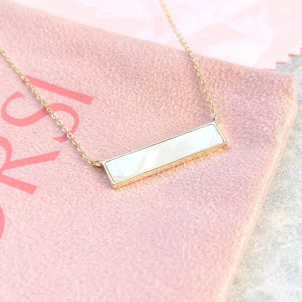 New ORSI Silver Morgan Bar Necklace Gold Plated